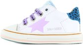 Sneakers | Meisjes | White lilac blue | Leer | Shoesme | Maat 25