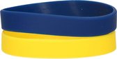 Supporters vlag Zweden set van 2x polsbandjes in de kleuren blauw en geel - Landen fanartikelen