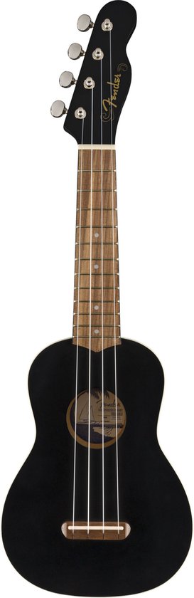 Fender Venice Soprano Ukulele Noir - Ukulélé soprano