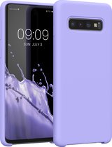 kwmobile telefoonhoesje geschikt voor Samsung Galaxy S10 - Hoesje met siliconen coating - Smartphone case in lavendel