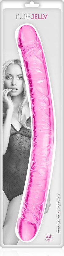 Double Dong Jelly 44cm Rose - dubbele dildo| PURE JELLY