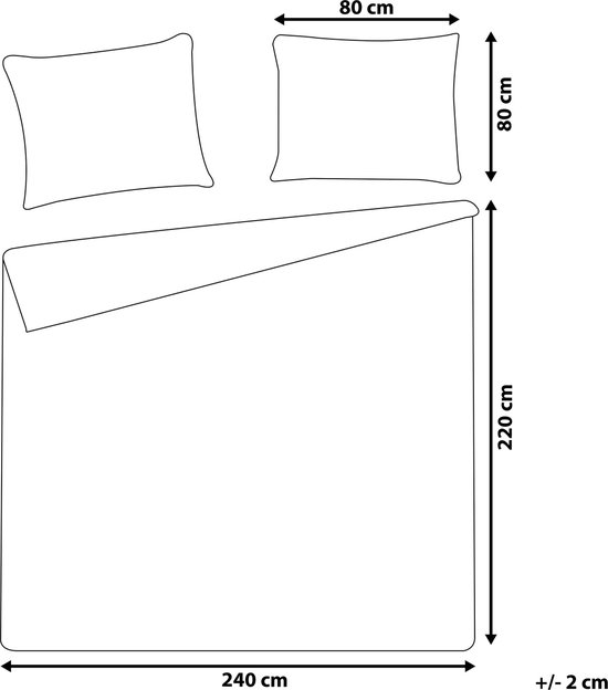 BELIANI AVONDALE - Beddengoed - Lichtgrijs - 220 x 240 cm - Katoen