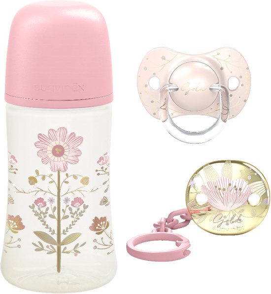 Babyflesje - Suavinex Gold Pink Gift Set SXSGZ1080231