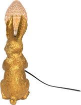 Bureaulamp Konijn 13*17*36 cm E27/max 1*60W Goudkleurig Kunststof Tafellamp
