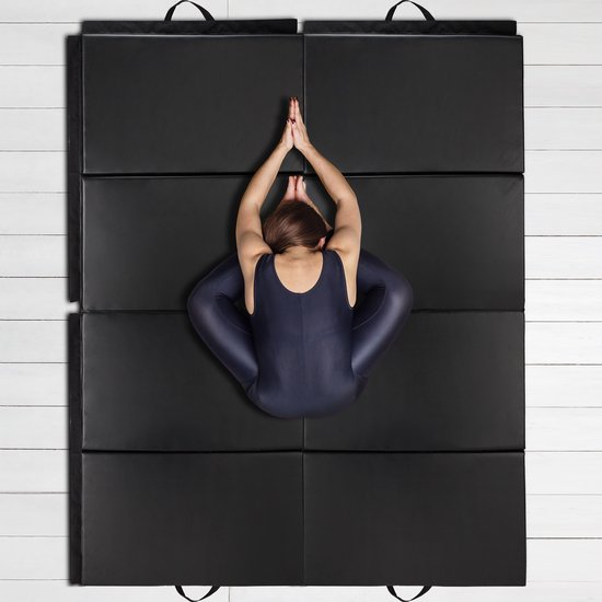 thumbnail: Tectake XXL Opvouwbare Gymnastiekmat 240x120x5cm - Extra Dik Antislip Yogamat Zwart