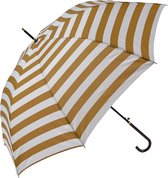 Paraplu Volwassenen Ø 100*88 cm Bruin Polyester Strepen Regenscherm