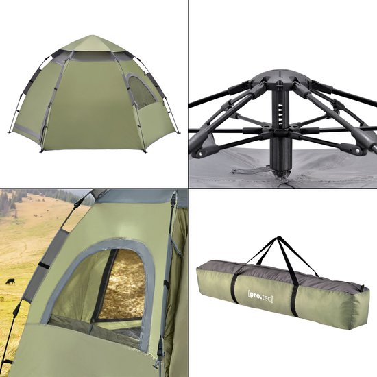 Tent Nybro automatisch 240x205x140 cm donkergroen