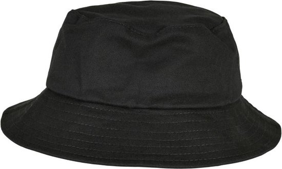 Urban Classics - Flexfit Cotton Twill Bucket Hat / Vissershoed Kids - Zwart