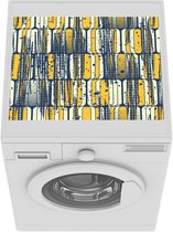 Wasmachine beschermer mat - Sixties - Patronen - Geel - Rock - Breedte 55 cm x hoogte 45 cm