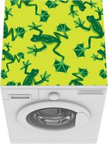 Wasmachine beschermer mat - Kikker - Dieren - Jungle - Patroon - Breedte 60 cm x hoogte 60 cm