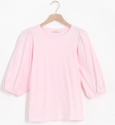 Sissy-Boy - Roze shirt met pofmouwen