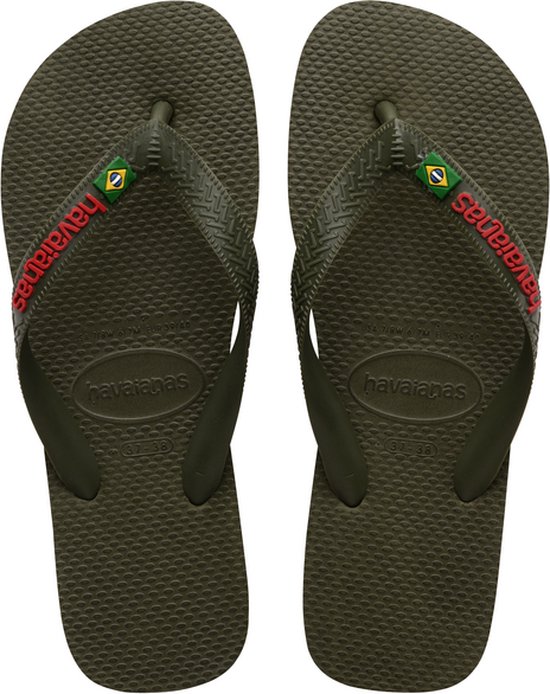 Havaianas Brasil Logo Kids Green