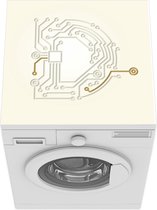 Wasmachine beschermer mat - de letter D - Breedte 60 cm x hoogte 60 cm