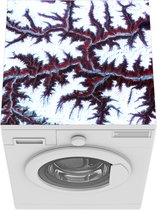 Wasmachine beschermer mat - Rivier - IJs - Rood - Breedte 60 cm x hoogte 60 cm