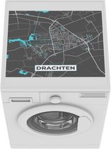 Wasmachine beschermer - Wasmachine mat - Plattegrond - Drachten - Grijs - Blauw - 55x45 cm - Droger beschermer - Stadskaart