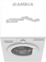 Wasmachine beschermer mat - Gambia illustratie - Breedte 60 cm x hoogte 60 cm