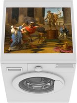 Wasmachine beschermer mat - Alexander raadpleegt het orakel van Apollo - schilderij van Louis Jean François Lagrenée - Breedte 55 cm x hoogte 45 cm