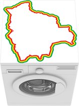 Wasmachine beschermer mat - de landgrenzen van Bolivia - Breedte 60 cm x hoogte 60 cm