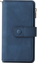 Samsung Galaxy A53 - Portemonnee met rits - book-case hoesje - ruimte voor 15 pasjes - blauw