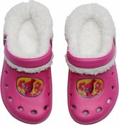 clog met bont Trolls PVC/bont roze/wit maat 24-25