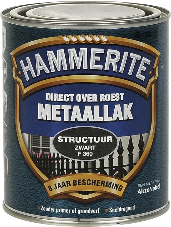 Achteruit Stuiteren Normaal Hammerite Metaallak - Structuur - Zwart - 750 ml | bol.com