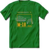 M18 Hellcat leger T-Shirt | Unisex Army Tank Kleding | Dames / Heren Tanks ww2 shirt | Blueprint | Grappig bouwpakket Cadeau - Donker Groen - S