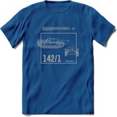 Stug 3 Tank Destroyer leger T-Shirt | Unisex Army Tank Kleding | Dames / Heren Tanks ww2 shirt | Blueprint | Grappig bouwpakket Cadeau - Donker Blauw - XL