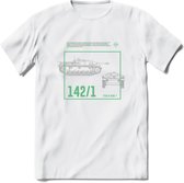 Stug 3 Tank Destroyer leger T-Shirt | Unisex Army Tank Kleding | Dames / Heren Tanks ww2 shirt | Blueprint | Grappig bouwpakket Cadeau - Wit - XXL