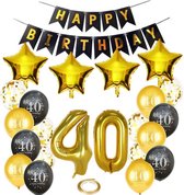 Forfait anniversaire Joya Beauty® 40 ans | Décoration Ballons pour fête 40 ans | Quarante Décoration | Ballons guirlandes figurines gonflables 40