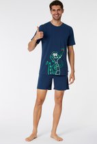 Woody pyjama unisex - marineblauw - krokodil - 221-1-PLE-Z/874 - maat S