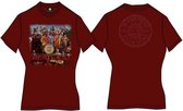 The Beatles Dames Tshirt -M- Sgt Pepper Rood