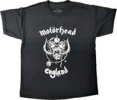 Motorhead Kinder Tshirt -Kids tm 8 jaar- England Zwart