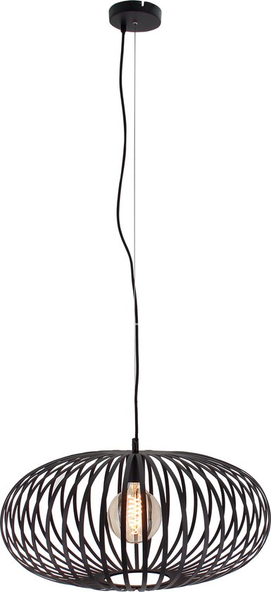 Chericoni Curvato Hanglamp - 1 Lichts - Ø 60 cm - E27 - Zwart