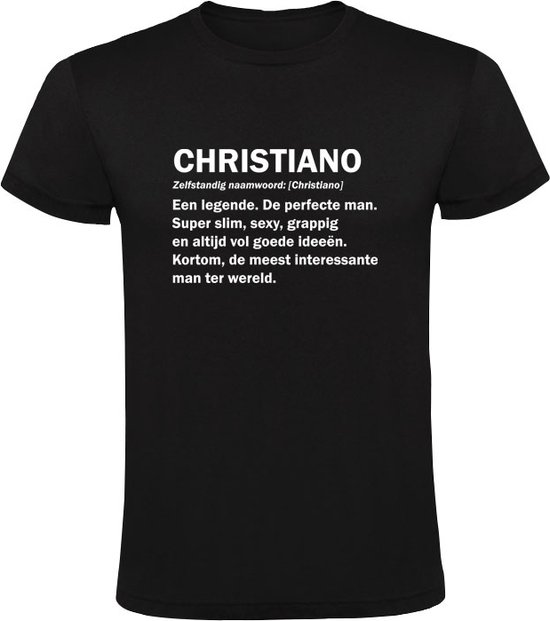Cristiano drôle T-shirt homme | anniversaire | cadeau | présent | chemise | Noir