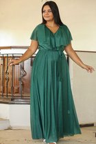 HASVEL -Emerald kleur Groote maat jurk- maat 4XL-Galajurk-Avondjurk-HASVEL-Emerald colour Plus Size Dress-Size 4XL-Prom Dress-Evening Dress