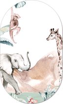Muurovaal kids jungle XS - 40 x 25 cm