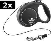 2x FLEXI BLACK DESIGN CORD ZWART XS 3M