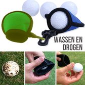 Allernieuwste Lessive et Séchage de balle de golf vert vif - Cleaner pour rondelle de balle de golf - Cadeau pratique pour les golfeurs - Étanche -