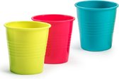 12x stuks Drinkglazen/limonadeglazen gekleurd 200 ml - Sapglazen/waterglazen onbreekbaar kunststof voor kinderen