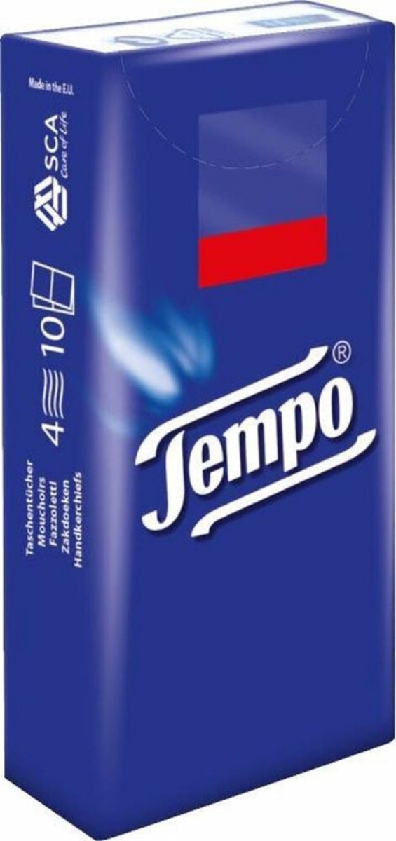 5x Tempo Regular Zakdoekjes 10 x 10 stuks