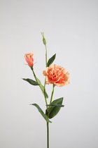 Kunstbloem Lisianthus - topkwaliteit decoratie - Peach Zalm - zijden tak - 72 cm hoog