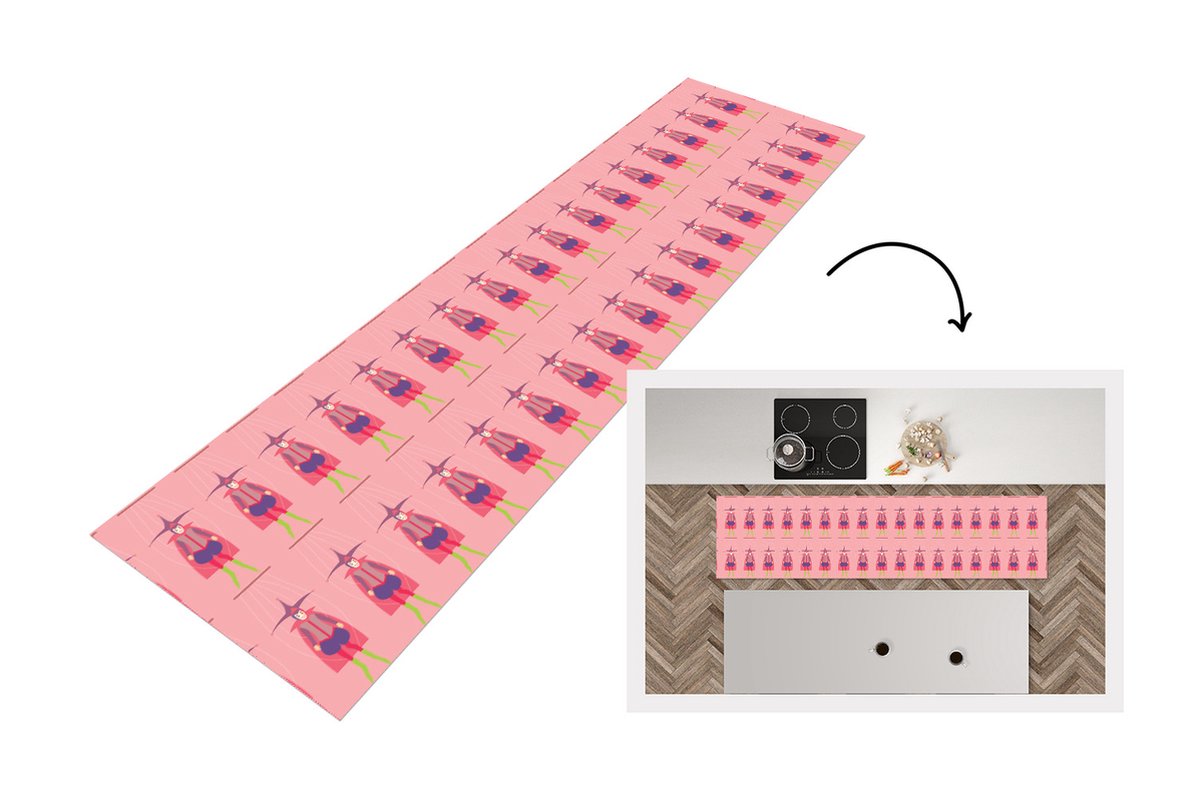 KitchenYeah Keukenloper - Loper keuken - Carnaval - Patronen - Joker - Keukenloper vinyl multicolor, foto 7
