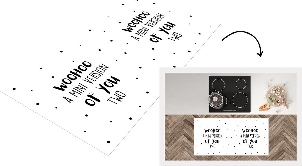 KitchenYeah Keukenloper - Loper keuken - Woohoo a mini version of you two - Spreuken - Baby - Quotes - Keukenloper vinyl multicolor, foto 2