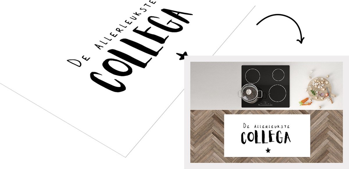 KitchenYeah Keukenloper - Loper keuken - Collega - De allerleukste collega - Quotes - Spreuken - 120x60 cm - Keukenloper vinyl Multicolor
