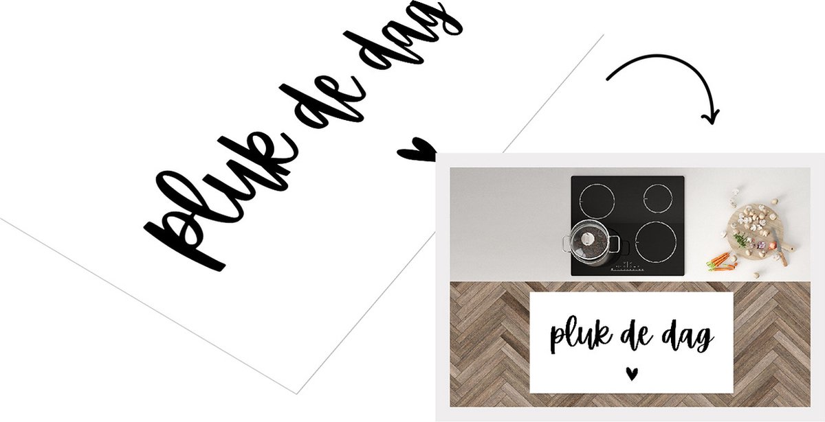 KitchenYeah Keukenloper - Loper keuken - Spreuken - Pluk de dag - Quotes - Carpe diem - 120x60 cm - Keukenloper vinyl Multicolor