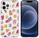 iMoshion Design voor de iPhone 13 Pro hoesje - Fastfood - Multicolor