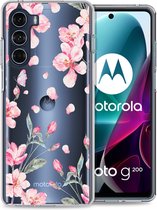 iMoshion Design voor de Motorola Moto G200 hoesje - Bloem - Roze