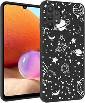 iMoshion Design voor de Samsung Galaxy A32 (5G) hoesje - Heelal - Wit