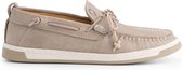 Travelin' Falmouth Dames - Leren Moccasins met veter - Bootschoenen - Instappers - Grijs Leer - Maat 43