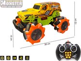 RC Monster Car off-road BRAVE- Rock Climbing Truck- radio grafisch Auto 2.4ghz - Auto RC -  Oplaadbaar - 8 CHANNEL